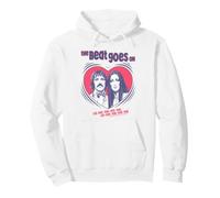 Sonny And Cher The Beat Goes On Hearts Valentine Felpa con Cappuccio