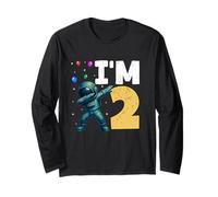 Sono 2 Ragazzo astronauta Dabbing di un anno È il mio secondo compleanno Maglia a Manica