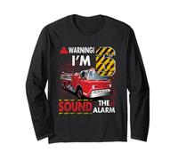 Sono 6 Anni Suono Il Vigile del Fuoco Allarme 6° Compleanno Maglia a Manica