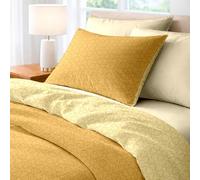 Sono a casa - Set Copripiumino Singolo, 1 Lenzuolo a Sacco Double 150x200 cm e 1 Federa Double 50x80 cm - 100% Morbida e Resistente Microfibra Stampata di Alta Qualità (Optical Giallo, Singolo)