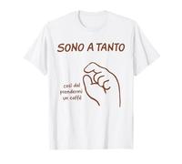 Sono A Tanto caffè Gesto Mano Humor Italia Maglietta
