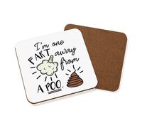 Sono A Un Fart Da Un Poo Coaster Drinks Mat - Battuta Divertente Sul Feci