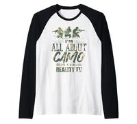 Sono all About Camo e Reality TV Divertente Umorismo USA Maglia con Maniche Raglan