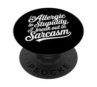 Sono allergico alla stupidità, scoppio in sarcasmo PopSockets PopGrip Adesivo