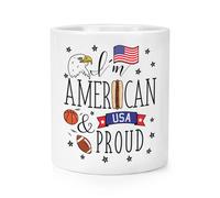 Sono Americano E Orgoglioso Pennello Per Trucco In Pot - BANDIERA USA AMERICA