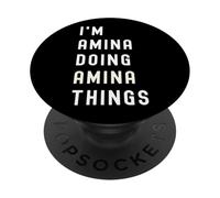 Sono Amina Que Fa Cose di Amina PopSockets PopGrip Adesivo