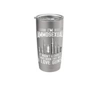 Sono Ammosessuale Amo Le Pistole Di Munizioni Allevate In Questo Modo Abbigliamento Bicchiere termico in acciaio inox doppia parete