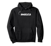 Sono Angelica Divertente Angelicità Personaggio Felpa con Cappuccio