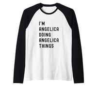 Sono Angelica Que Fa Cose di Angelica Maglia con Maniche Raglan