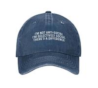 Sono Anti-Social Sono Selettivamente Sociale c'è Una Differenza Cappello da Baseball da Donna Cappelli alla Moda