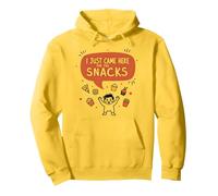 Sono Appena venuto Qui per Gli spuntini Amante del Cibo Divertente Felpa con Cappuccio, Unisex per Adulti, Limone, L