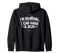 Sono bilingue Posso Haha & Jaja Umorismo Spagnolo Felpa con Cappuccio