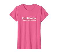 Sono bionda Qual è la Tua Scusa | Divertente Cool Blondie Maglietta, Donna, Rosa mélange, L