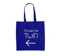 Sono Con Il Mio Gemello (Sinistro) - Borsa In Tela - Fratelli Gemelli Sorella