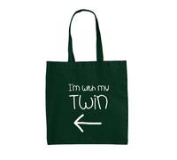 Sono Con Il Mio Gemello (Sinistro) - Borsa In Tela - Fratelli Gemelli Sorella