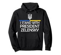 Sono con il presidente Zelensky, sto con l'Ucraina Support Felpa con Cappuccio