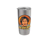 Sono con Jack Tripper Funny Three's Company Retro Bicchiere termico in acciaio inox doppia parete