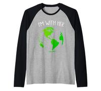 Sono con la sua GIORNATA DELLA TERRA - Marzo sui cambiamenti climatici Maglia con Maniche Raglan