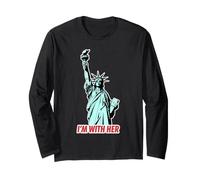 Sono con lei Statua della libertà Popart USA Patriotic Maglia a Manica
