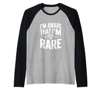 Sono Consapevole di Essere raro e Unico Auto-affermazione Maglia con Maniche Raglan