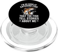 Sono così bravo a catturare pesci che raccontano storie su di me PopSockets PopGrip per MagSafe