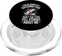 Sono così bravo a catturare pesci che raccontano storie su di me PopSockets PopGrip per MagSafe