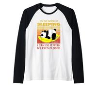 Sono così Bravo a Dormire Che Posso Farlo con Gli Occhi Chiusi Maglia con Maniche Raglan
