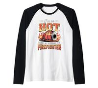 Sono così Caldo Mio Marito è Un Pompiere Moglie Abbigliamento Maglia con Maniche Raglan