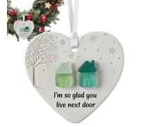 Sono Così Felice Che Tu Viva Accanto All'addobbo Natalizio | Decorazioni Per Amicizia Di Mare A Forma Di Cuore | Albero Di Natale Amore Ciondolo Per I Migliori Amici