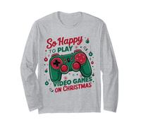 Sono così Felice di Giocare Ai Videogiochi A Natale Maglia a Manica