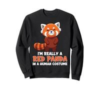 Sono davvero un panda rosso in costume umano Felpa