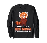 Sono davvero un panda rosso in costume umano Maglia a Manica