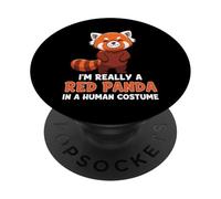 Sono davvero un panda rosso in costume umano PopSockets PopGrip Adesivo