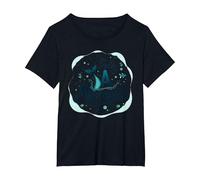 Sono Davvero Una Sirena: Stravagante Fantasia oceanica Maglietta, Donna Plus-Size, Nero, 4X