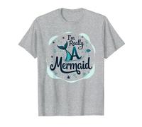 Sono Davvero Una Sirena: Stravagante Fantasia oceanica Maglietta, Uomo, Grigio Melange, L