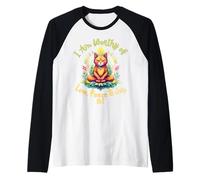 Sono degno di amore, pace e gioia cat zen mandala Maglia con Maniche Raglan