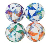 Sono disponibili palloni da calcio di vari colori. Palloni da allenamento. Elevata elasticità e durata. Comodo al piede. Livello da competizione professionale. Stampa. Aspetto colorato. Vibrante. Calc