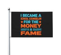 Sono diventato un consulente scolastico per soldi e fama Bandiera bifacciale unica per la casa 3x5 piedi, Sono diventato un consulente scolastico per soldi e fama Arazzo per l'aula