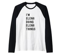 Sono Elena Que Fa Cose di Elena Maglia con Maniche Raglan