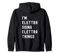 Sono Elettra Que Fa Cose di Elettra Felpa con Cappuccio