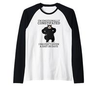 Sono emotivamente costipato Sarcastico Grumpy Bear Maglia con Maniche Raglan