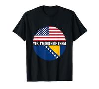 Sono Entrambi Bandiera USA Bosnia Ed Erzegovina Maglietta