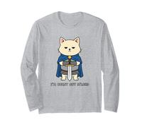 Sono esaurito Mlord Funny Cat Medieval Knight Maglia a Manica