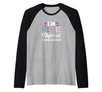 Sono Fine Guerriero del Cancro alla Tiroide Consapevolezza del Cancro alla tiroide Maglia con Maniche Raglan