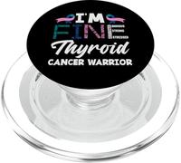 Sono Fine Guerriero del Cancro alla Tiroide Consapevolezza del cancro alla tiroide PopSockets PopGrip per MagSafe