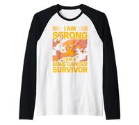 Sono Forte, Sono Un Sopravvissuto al Cancro osseo Maglia con Maniche Raglan