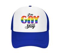 Sono gay e spacco il cappello a rete LGBTQ Gay Pride da uomo e da donna, b