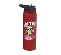 Sono il compleanno della principessa aliena Stainless Steel Insulated Water Bottle