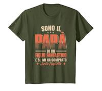 Sono Il Papa di Un Figlio Fantastico Padre papà Maglietta, Bambini, Oliva, 2 Anni