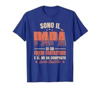 Sono Il Papa di Un Figlio Fantastico Padre papà Maglietta, Uomo, Blu Reale, XL
